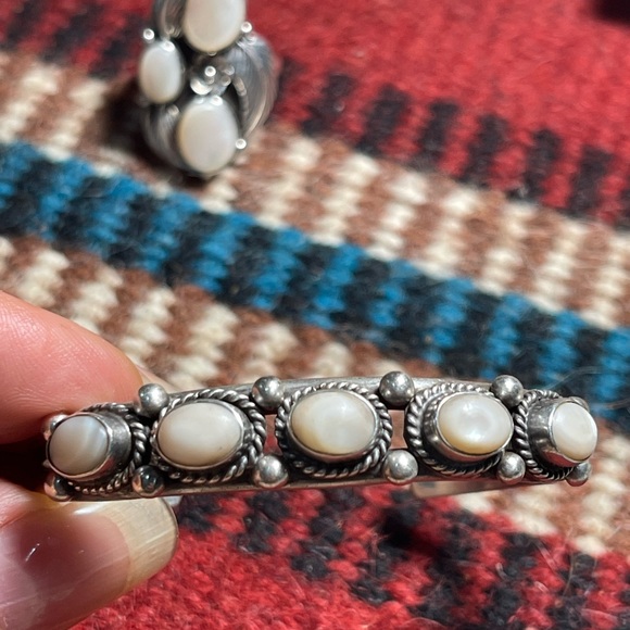SOLD …Navajo MOP Sterling Cuff - Picture 4 of 5